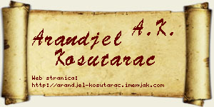 Aranđel Košutarac vizit kartica